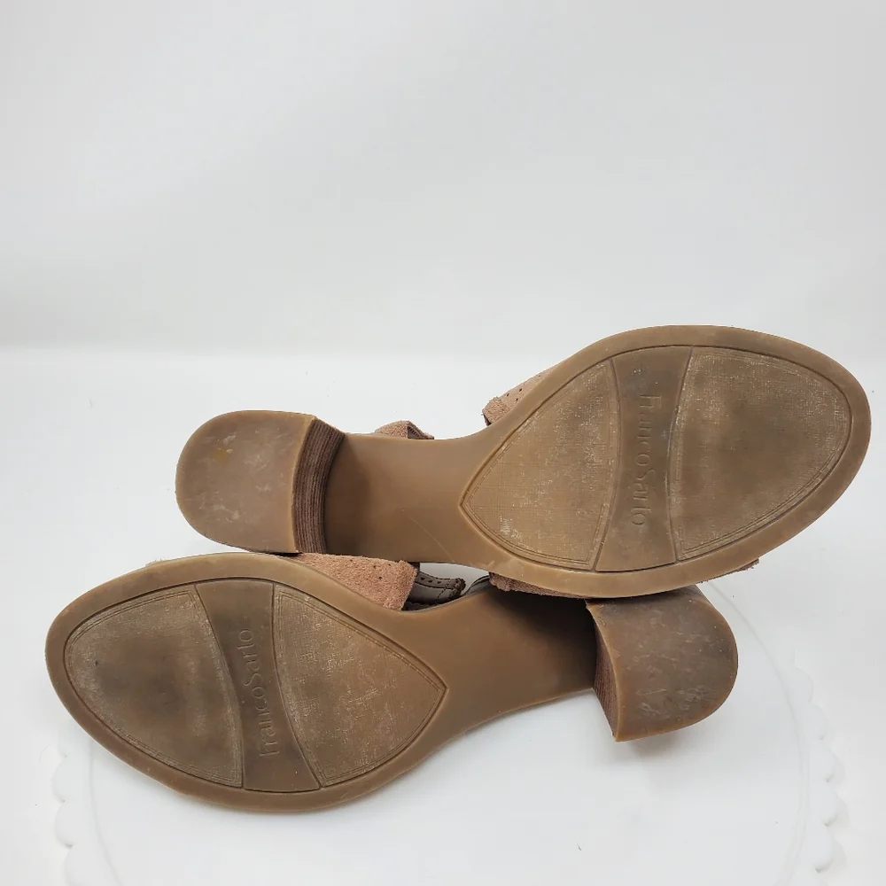 Franco Sarto Suede Open Toe Sandals with 3 inch heel Size 8 - Picture 7 of 7